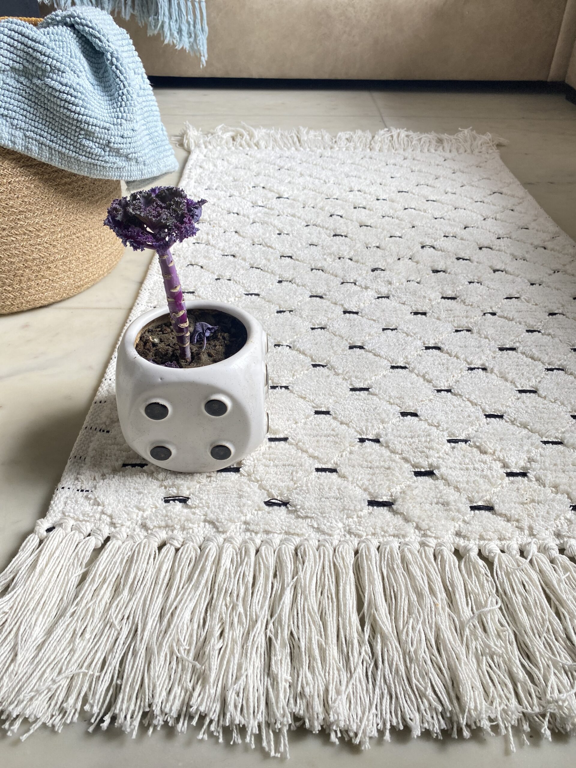 Bath mats Cotton Reversible Fast Absorbent Size 50x80 cm Gray colour 