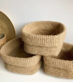 Rectangular Nesting Jute Baskets - Set of 3