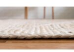 Authentic Rectangular Jute Area Rug Carpet Bedside Runner Warm White