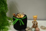 Crocheted Utility Baskets For Stationary Storage Potli Table Top Planter Basket