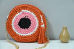 Handmade ethnic Evil Eye sling bag talisman,