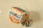 Colorful Cotton Hand Knitted Sling Bag for Women Purse