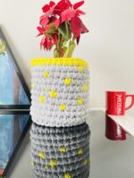 Hosiery T-Shirt Yarn Hand Knitted Basket Set of 2 Size - 8x8 and 6x6 buy Online India free shipping and COD