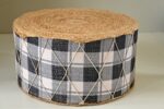 Buy Online Round Hand Knitted Jute Ottoman Pouf in India