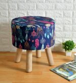 wooden ottoman stool pouffe for living room