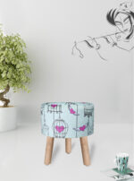 heart printed stool pouffe for living room