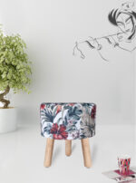 floral pouffe stool for living room