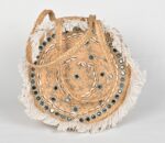 handcrafted round jute handbag for women