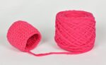 red yarn for crochet and knitting