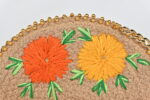 embroidered jute clutch for women