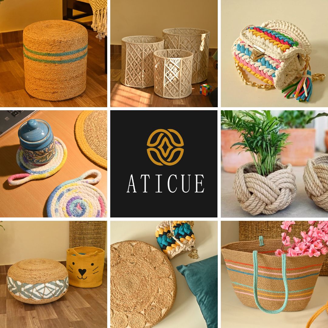 Best Sellers at Aticue Decor Jute Tshirt Yarn Cotton Handmade Products