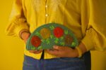 Ethnic Clutch for Ladies Embroidered Pouch Bag - Green
