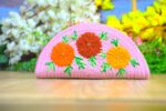 Ethnic Clutch for Ladies Embroidered Pouch Bag - Pink